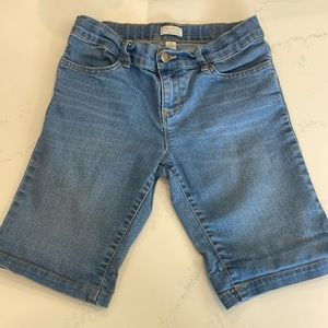 Jean shorts, girls size 10, adjustable waist